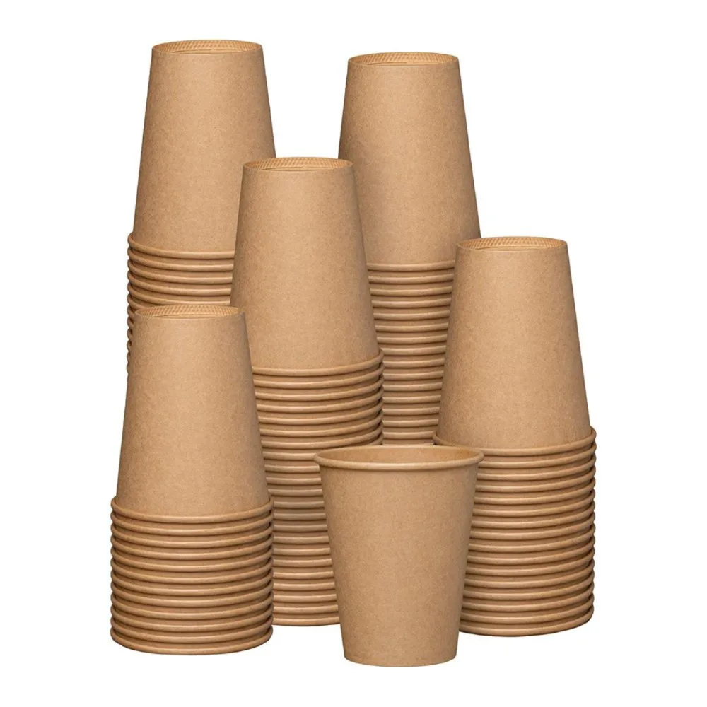 XYJ factory recyclable kraft paper cup kraft paper cups
