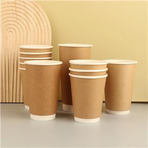 Custom Print logo Set 20oz Take Away Hot Disposable Ripple Double Wall Paper Coffee Cup with Lid Dual-compartment Design