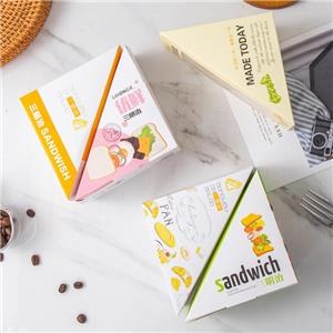 Disposable Triangle Toast Sandwich Lunch Box Container disposable sandwich box