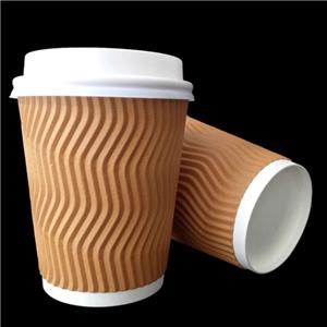 Bamboo Pulp Paper Biocup Kraft Ripple Paper Hot Drink Cups kraft ripple paper cups