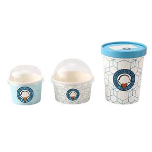 Colored Ice Cream Paper Frozen Yogurt Cups Food Containers​ ice cream paper cups