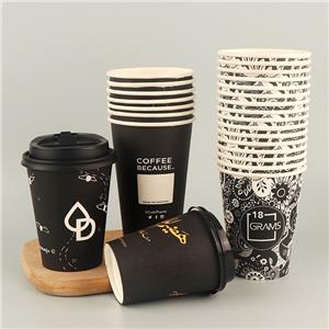 Customized Printed logo Disposable Single Wall Paper Cups 6oz 8oz 12oz etc Takeaway Coffee Cup to Go Hot Coffee Paper Cups with Lids single paper cup