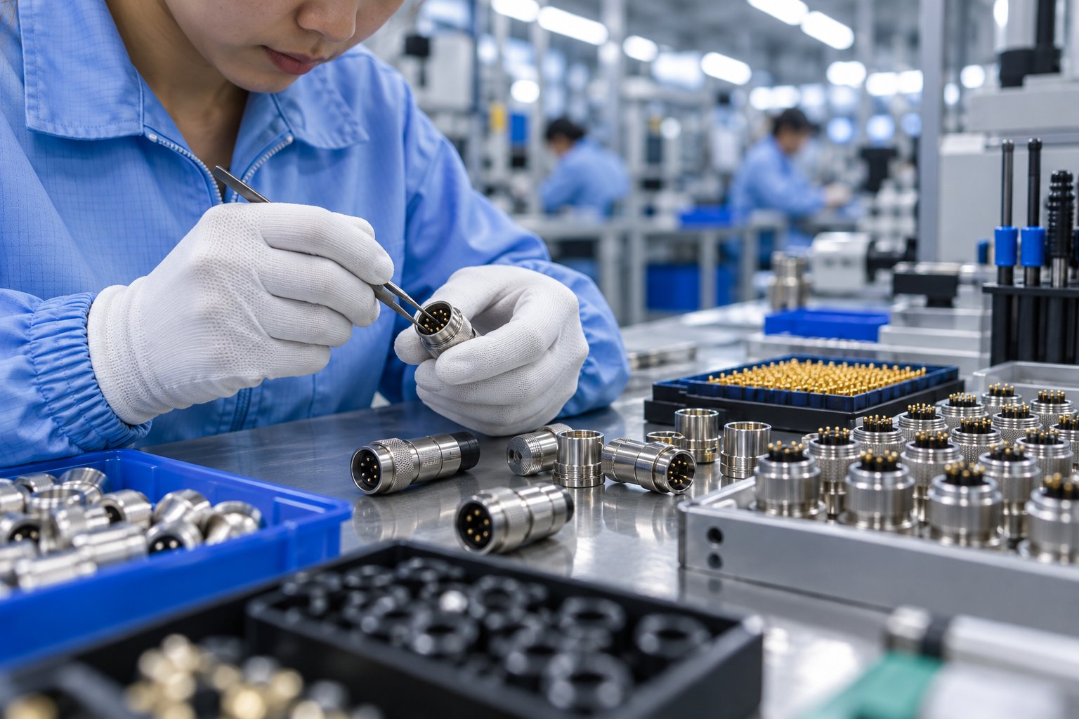 TRCONN precision connector assembly