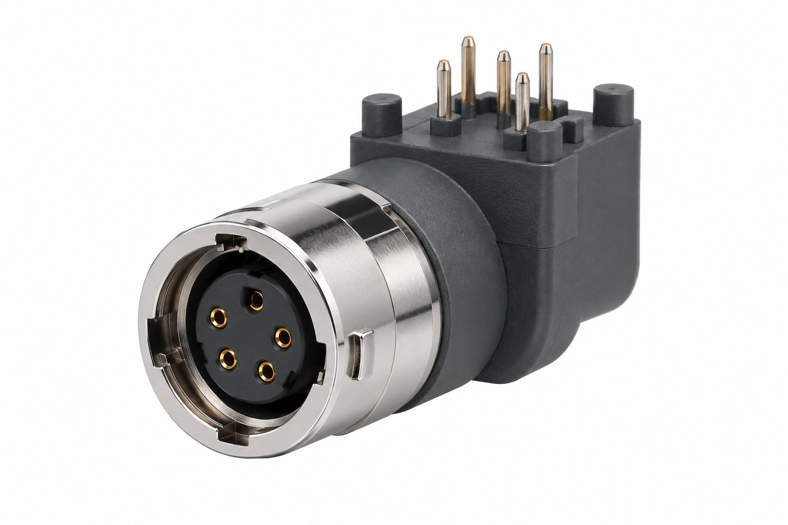 B Series ZPG 90° Elbow PCB Socket