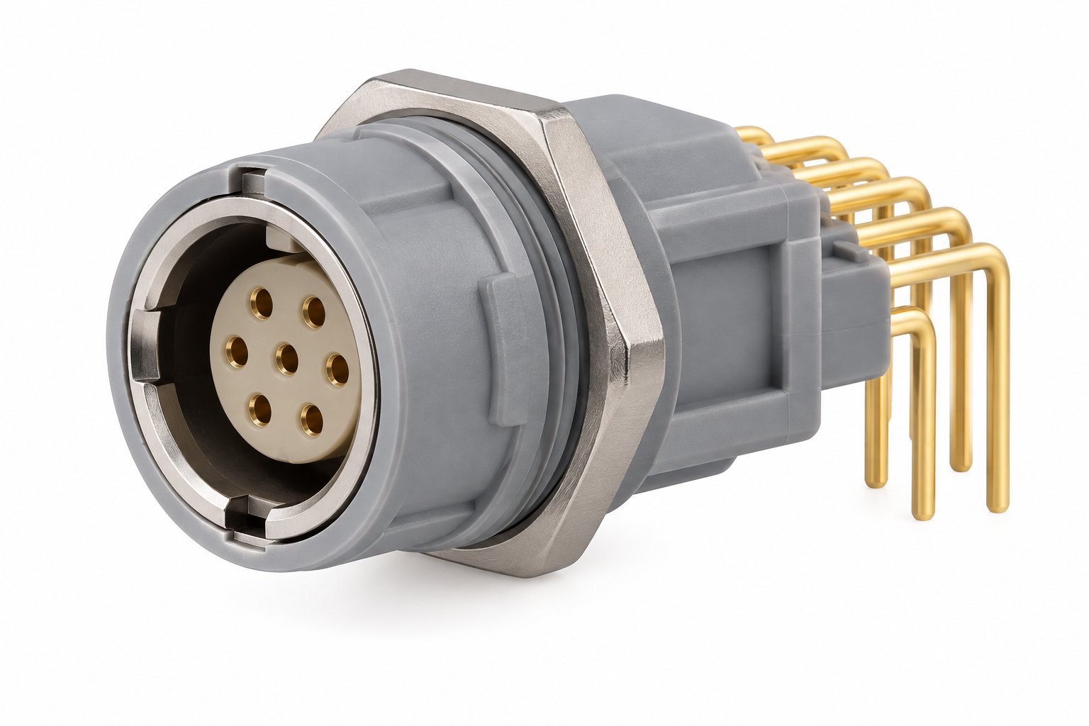 P Series PKG Long Elbow-Pin PCB Socket