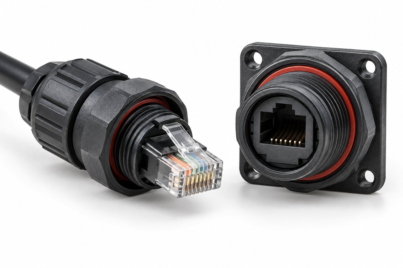 RJ45 Waterproof Industrial Connector