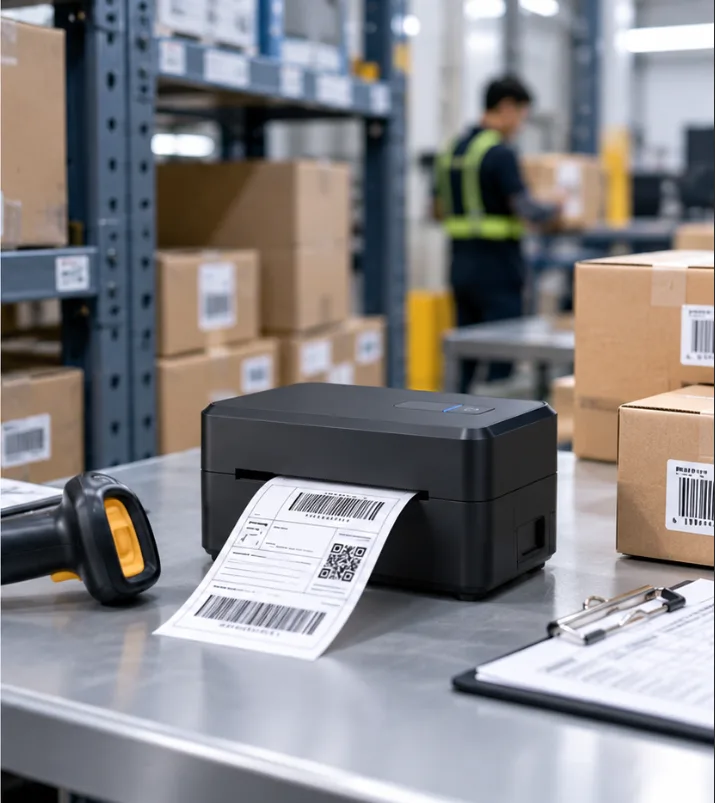 D450 thermal label printer for warehouse and logistics