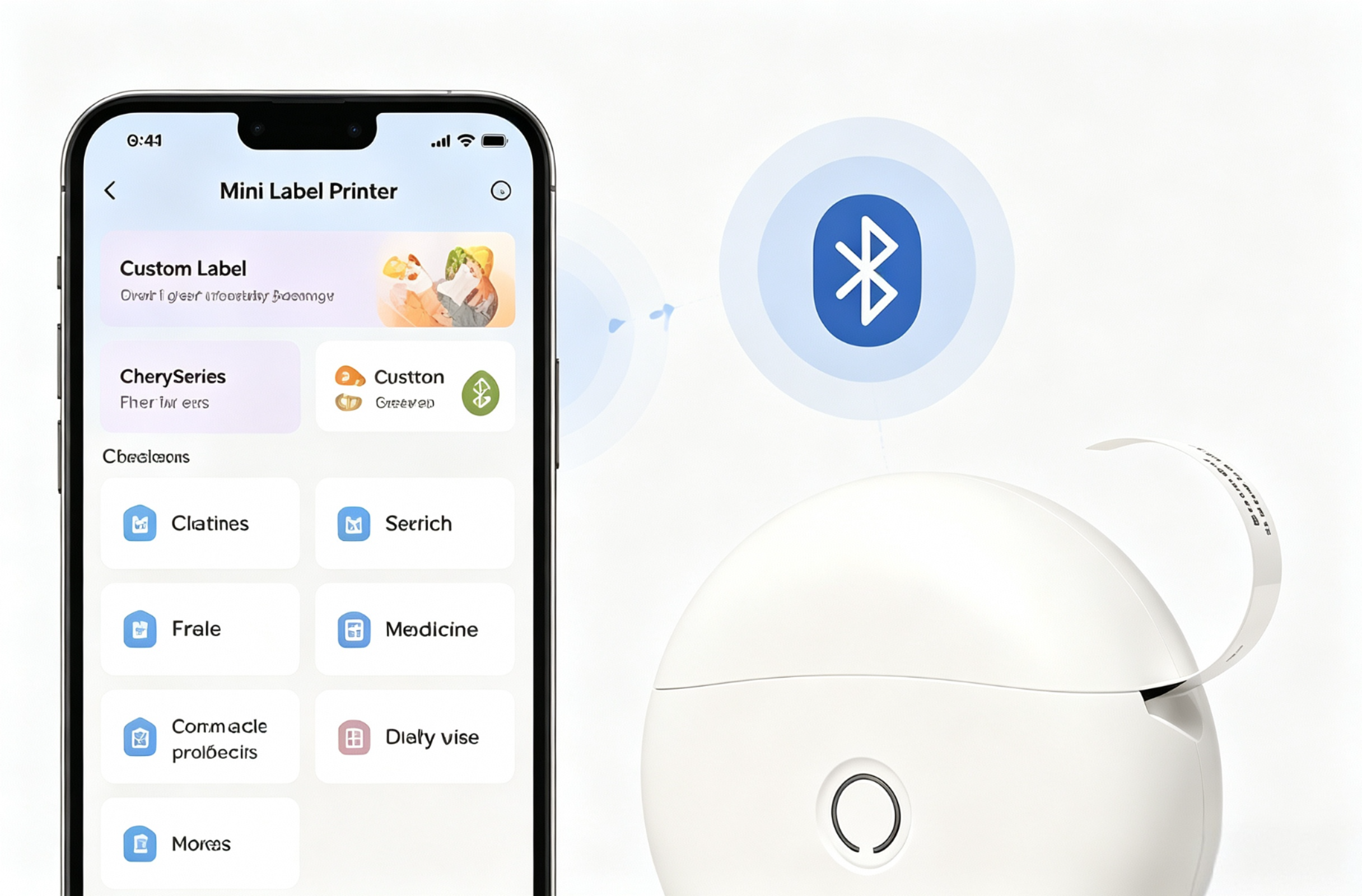 L10 Mini Label Maker Bluetooth Label Printer