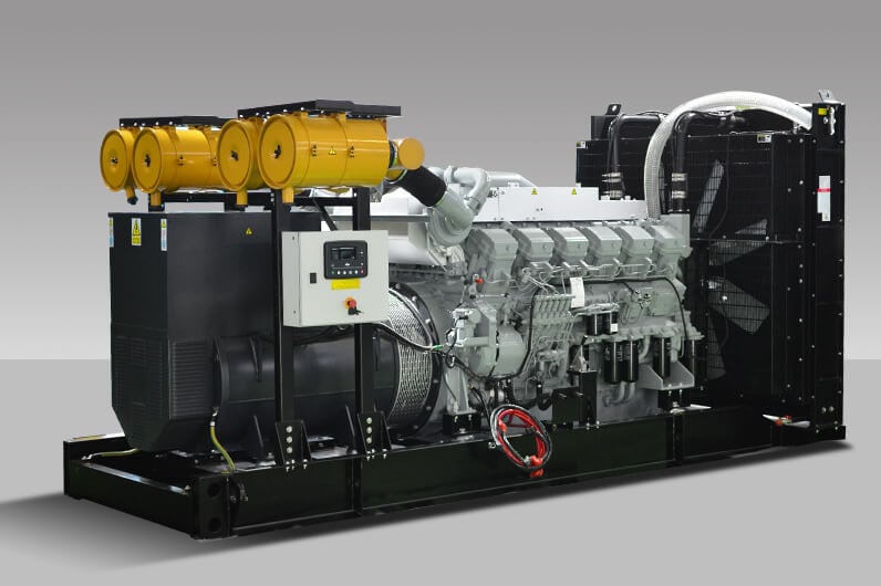 Mitsubishi S12H-PTA powered diesel generator with air filters