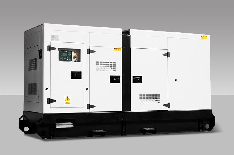 Silent type diesel generator with soundproof canopy and control panel