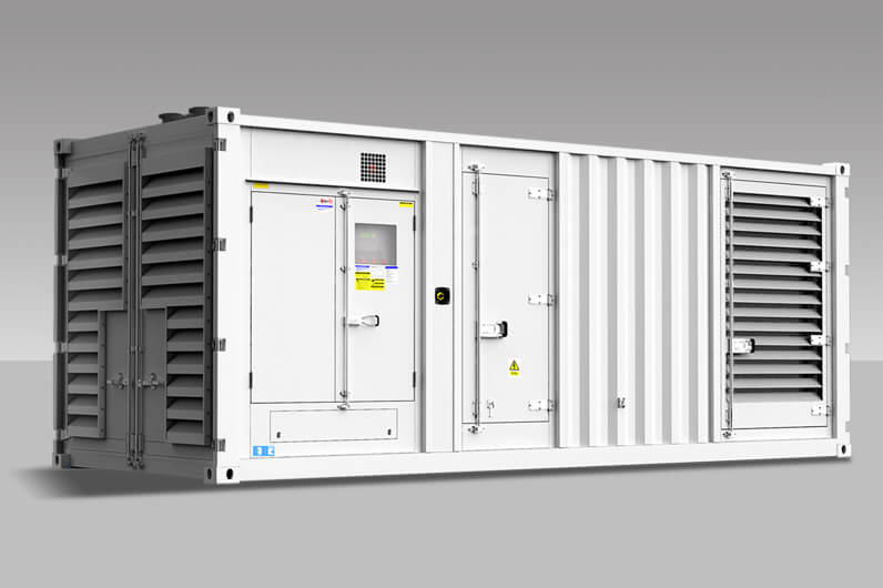 40ft container type diesel generator with louvered side doors