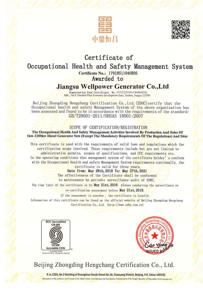 Jiangsu Qingzhiteng Power Equipment Co., Ltd certificate 1