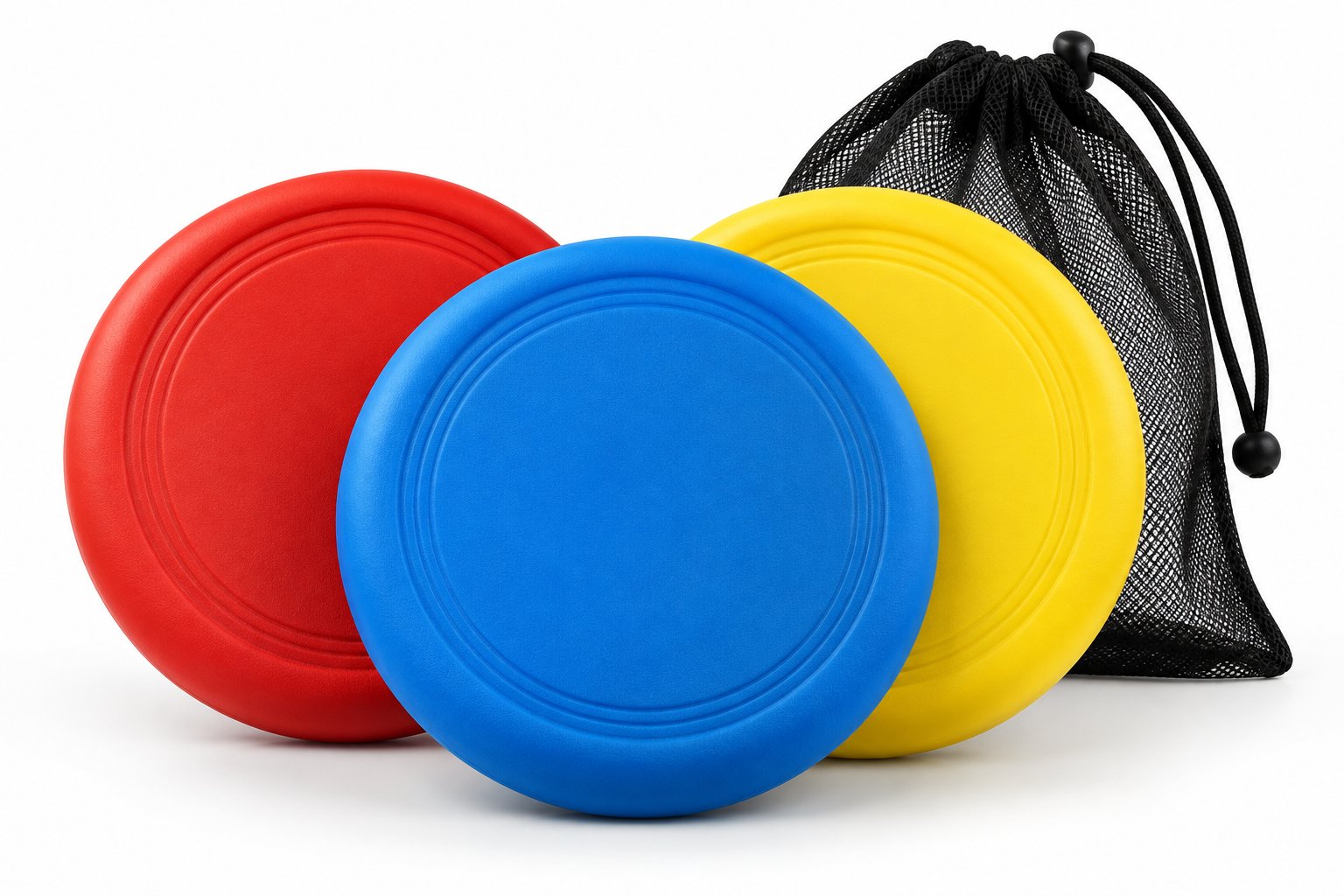 Soft Foam Flying Disc Set with Mesh Bag for Park Play soft foam flying disc set