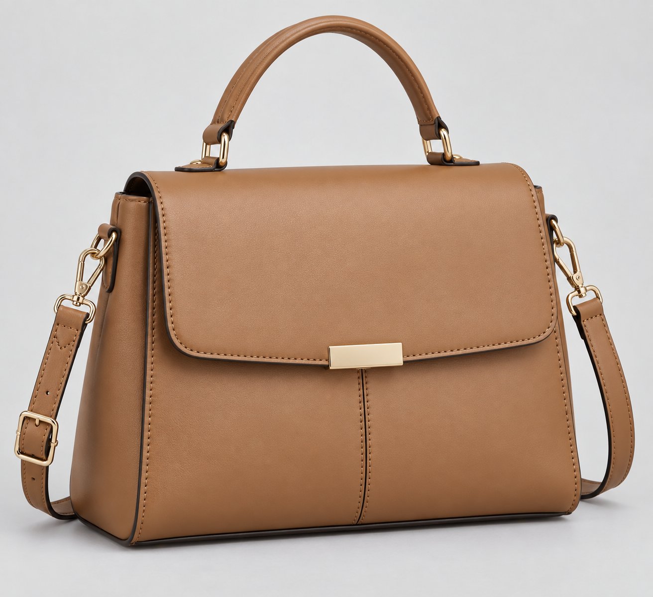 Structured Satchel Handbag