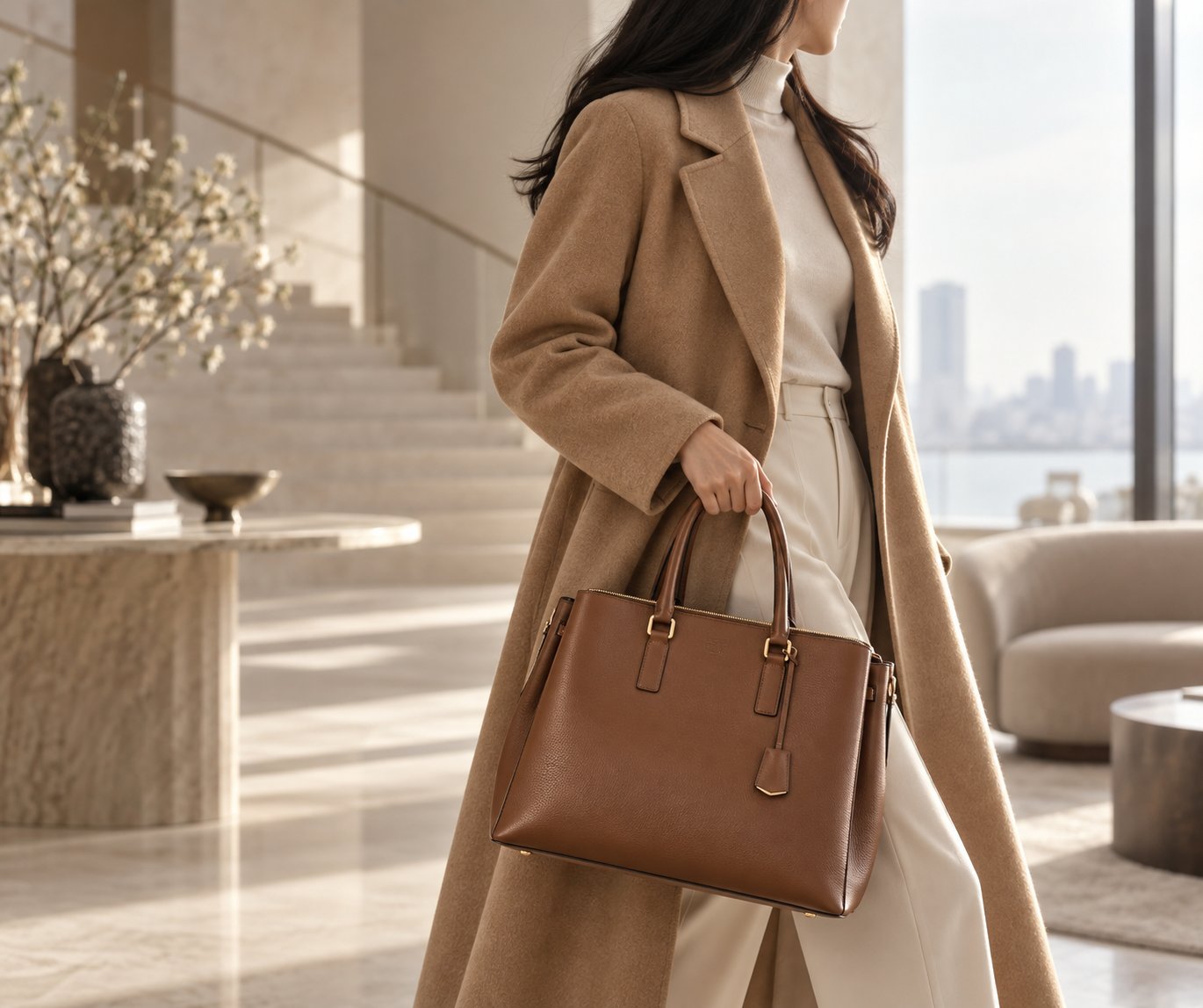 Structured tote for everyday elegance