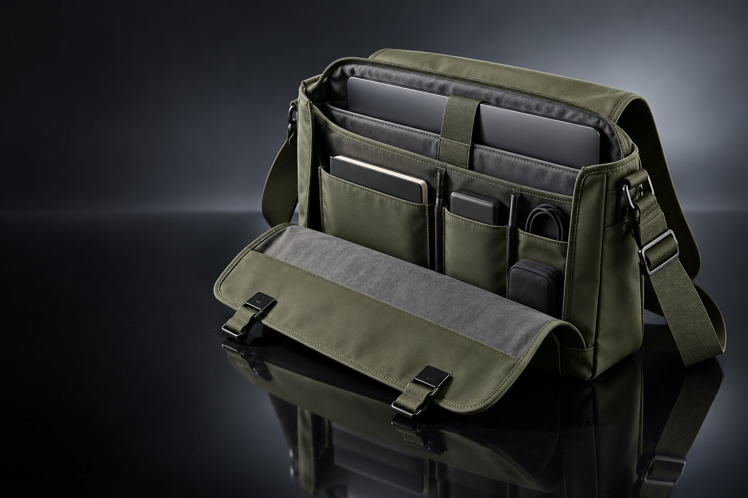 Slim Laptop Messenger Bag crossbody