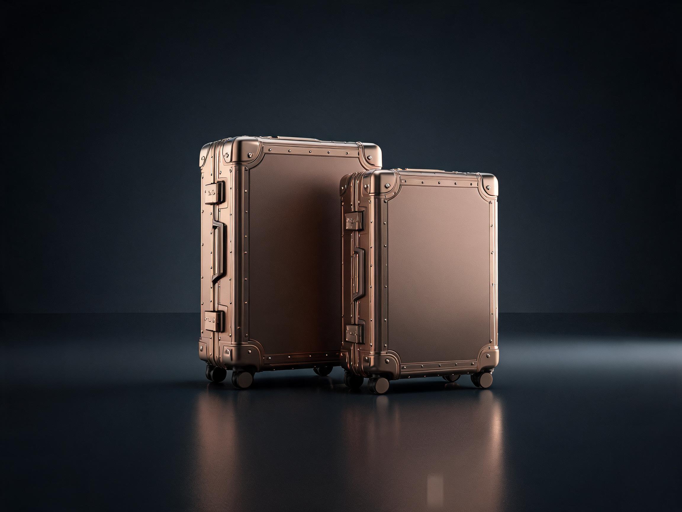 Aluminum Frame Checked Luggage Set