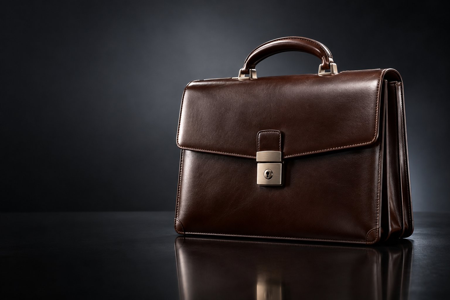 Leather Business Briefcase 15.6" Laptop briefcase
