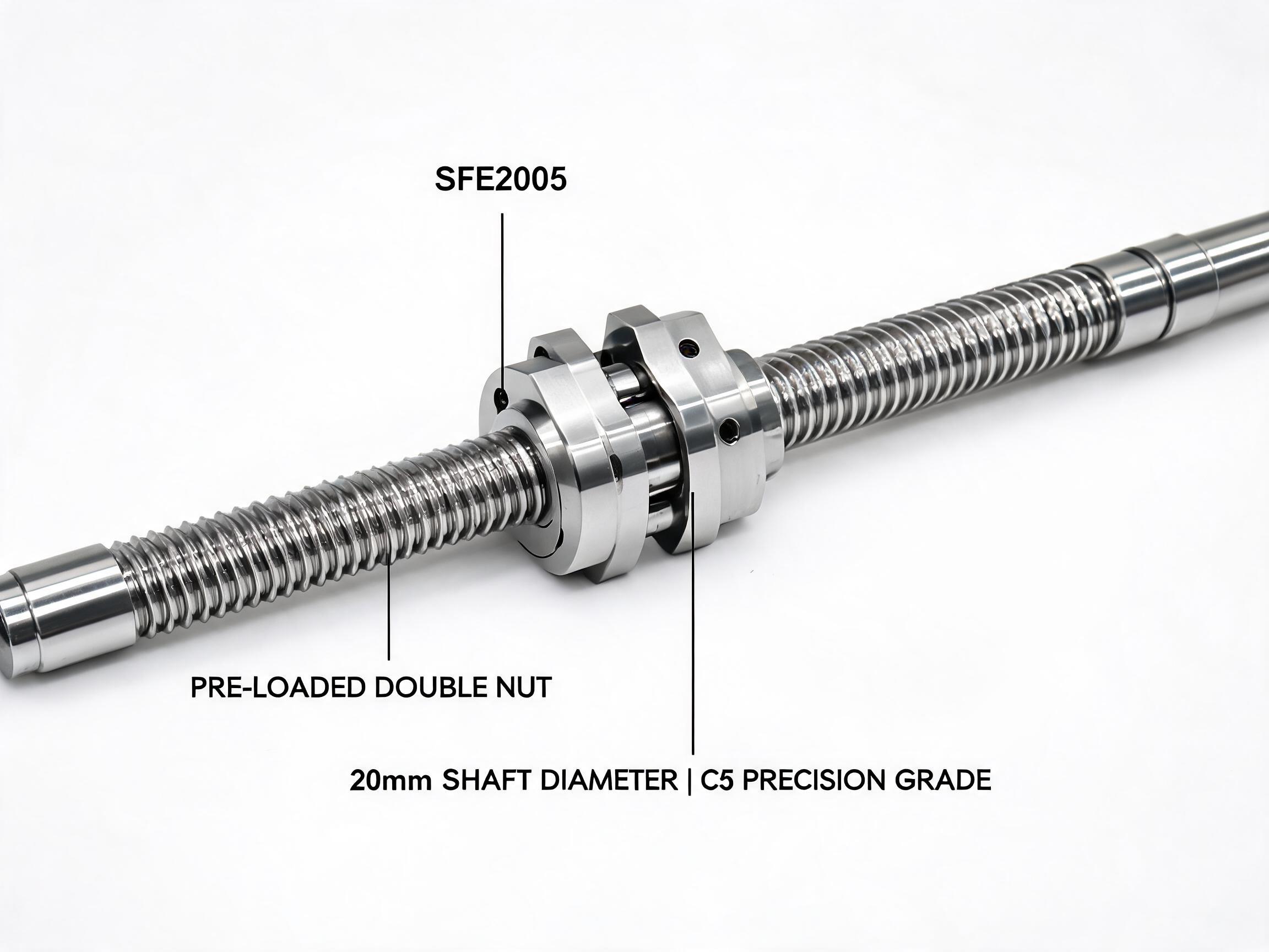 SFE Series Ground Ball Screw Assembly SFE2005 ground ball screw