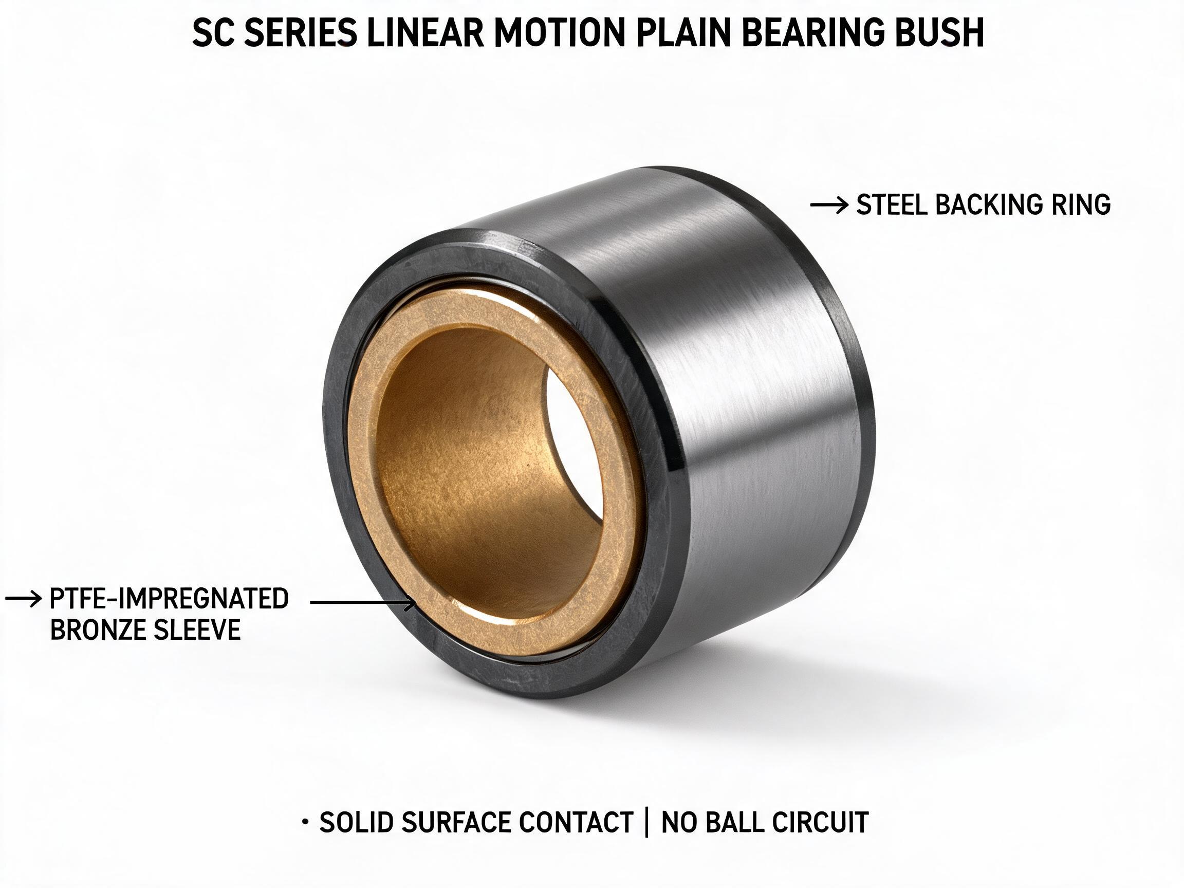 SC Series Linear Motion Plain Bearing Bush SC20 plain bearing bush