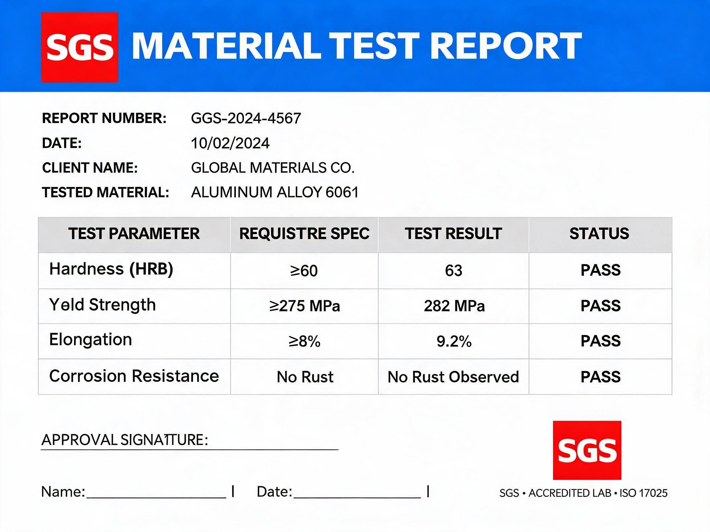 SGS Material Test Report Xiamen Dongfeng Bearing Mechanical & Electrical Co., Ltd. certification