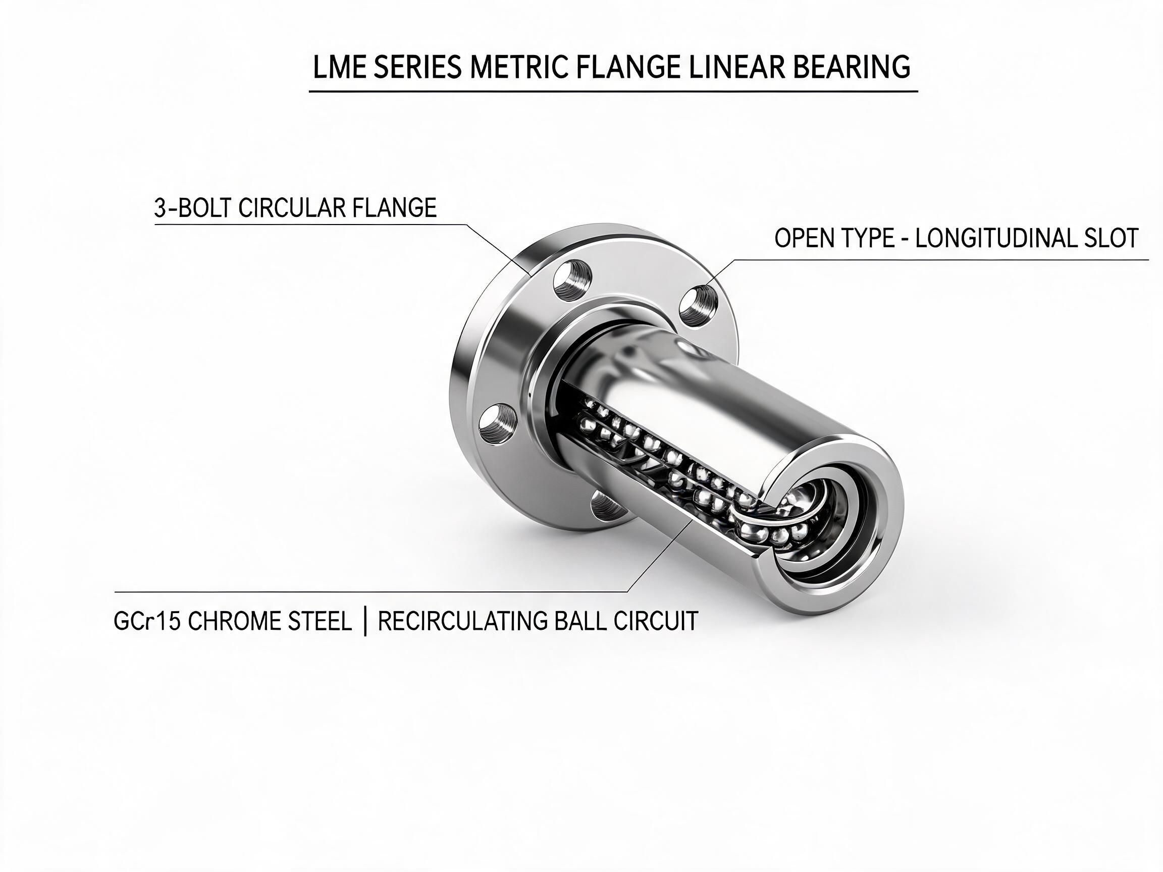 LME Series Metric Flange Linear Bearing LME20UU flange linear bearing