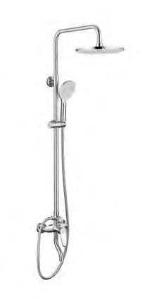 AS-8196 Four-Function Shower Set in Bright Silver AS-8196