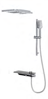 AS-8090 Shower Set with TB1040 Lift Rod 391x94x146mm AS-8090