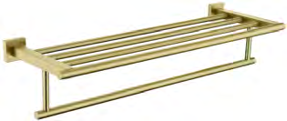 YJ-038FG Bath Towel Rack with Shelf (304 Stainless Steel, Golden) bath towel rack