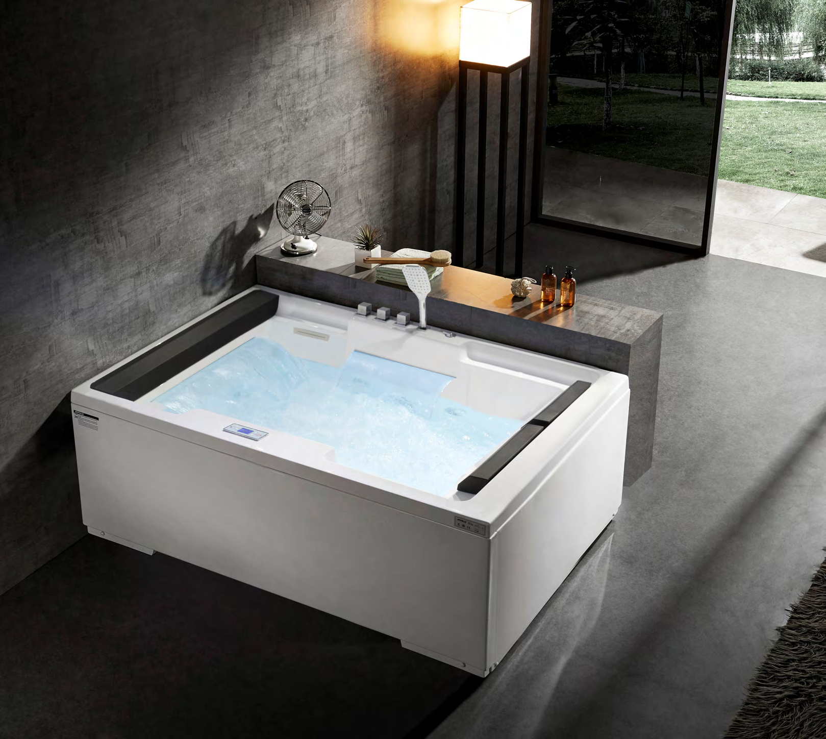 AT-9109 Waterfall Whirlpool Bathtub 1850x1200x600mm AT-9109
