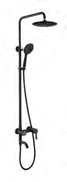 AS-8023H Three-Function Matte Black Shower Set 405X155X850mm AS-8023H
