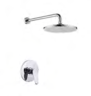 AS-8198 Single-Function Built-In Rain Shower in Bright Silver AS-8198