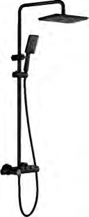 AS-8082H Thermostatic Matte Black Shower Set 289X390X1200mm AS-8082H