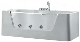AT-9075T Magic Jet Bathtub 1720x800x620mm bathtub