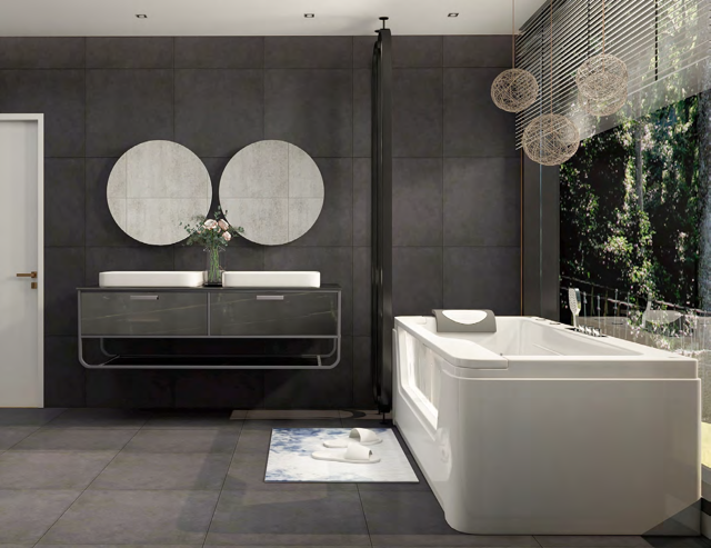 AT-9185L Corner Bathtub 1700x900x650mm bathtub