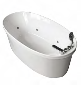 AT-1709 Classic Hydromassage Bathtub 1700x900x620mm AT-1709
