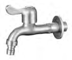 LT-2020 Washing Machine Faucet (Brass, Polished Silver) washing machine faucet