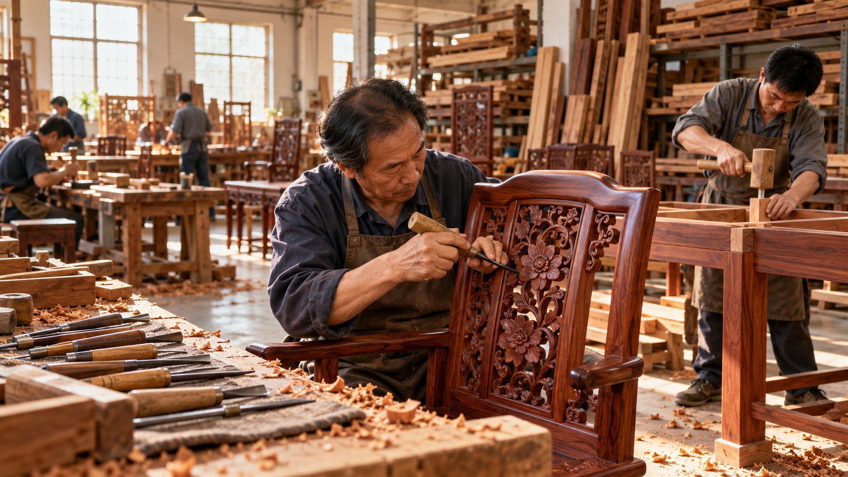 How Does a Rosewood Furniture Factory in China Turn Classical Redwood Furniture into Export-Ready Orders? Rosewood Furniture Factory
