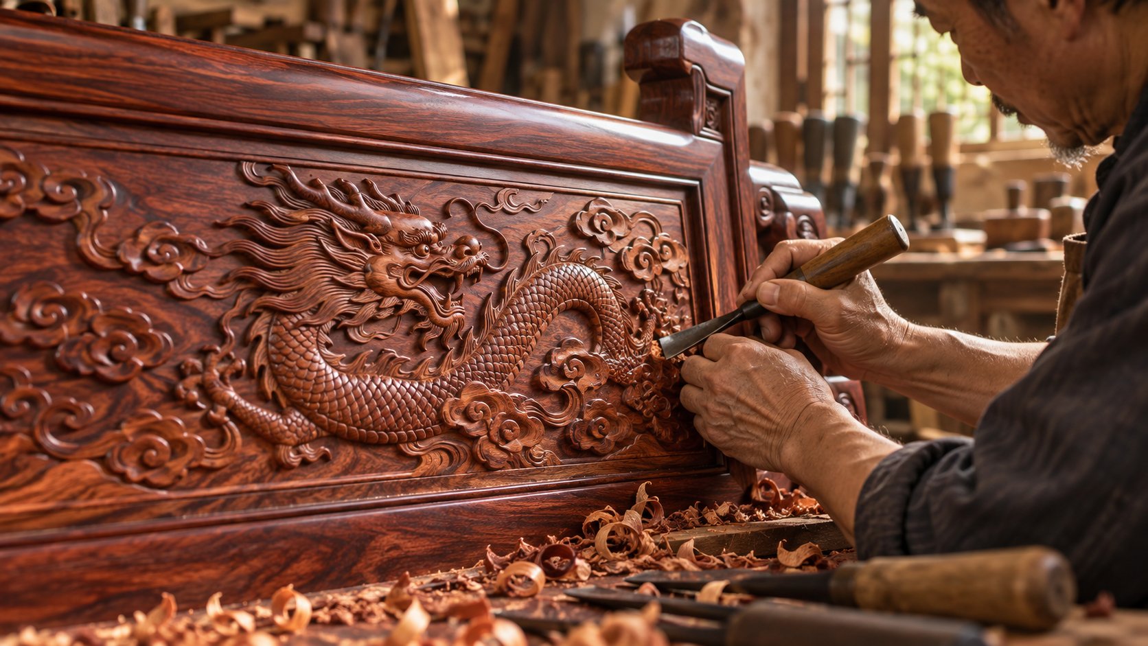 What Do Traditional Carving Motifs on Chinese Rosewood Furniture Really Mean for Your Import Catalog? rosewood furniture