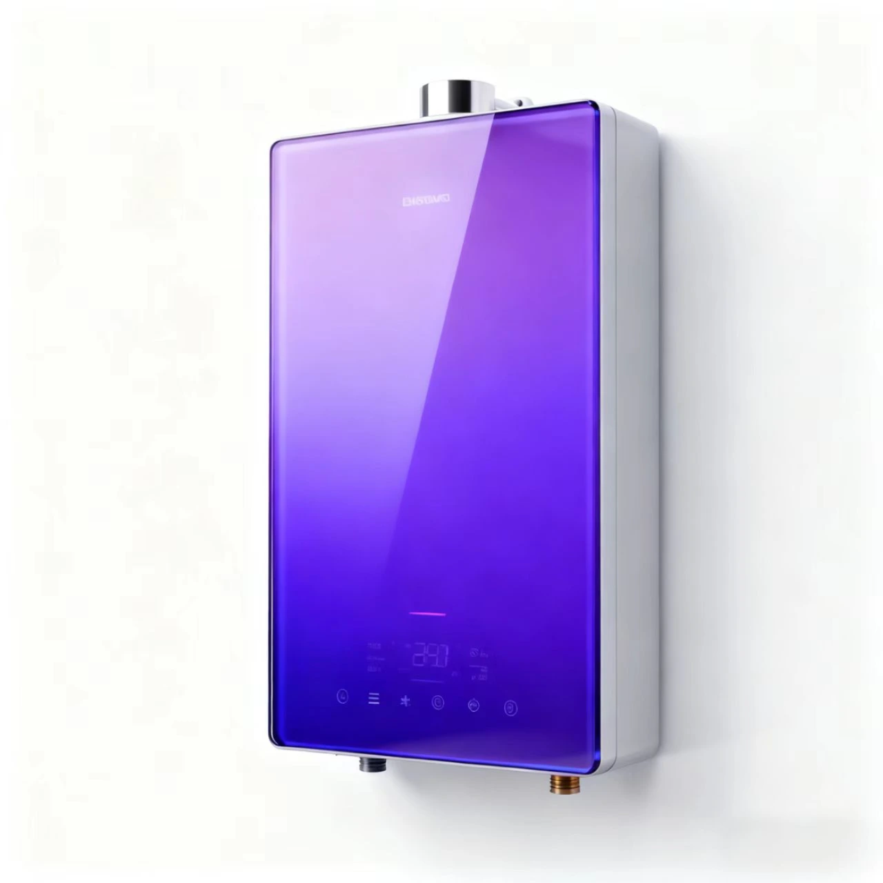 Water heater glass panel front view for electric models