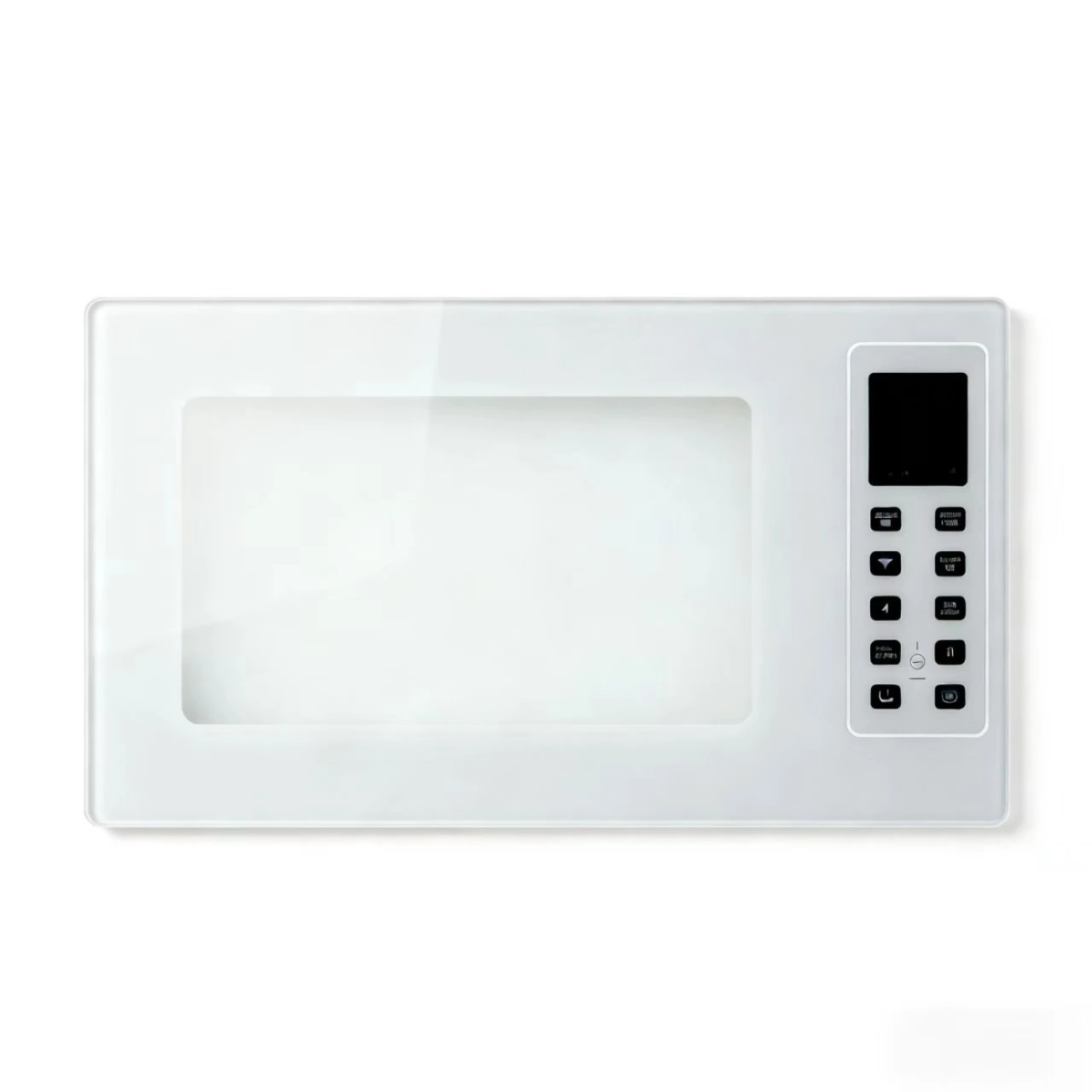Microwave-transparent glass close-up surface texture