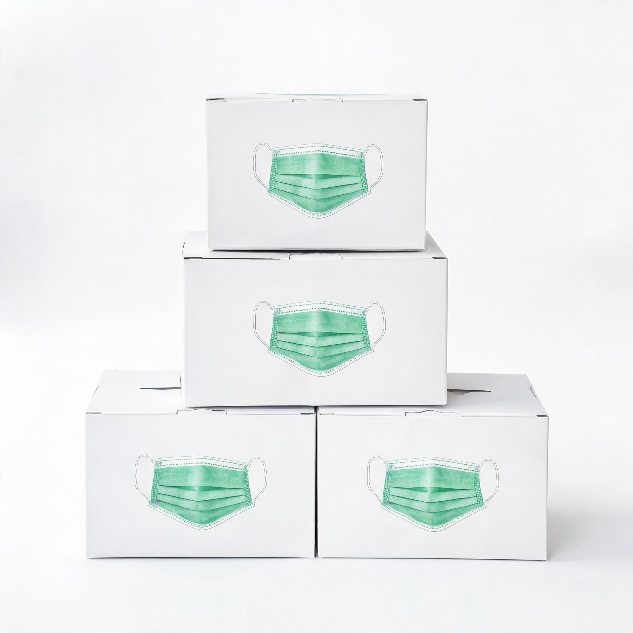 Surgical Mask 3-Ply Green Infection Control