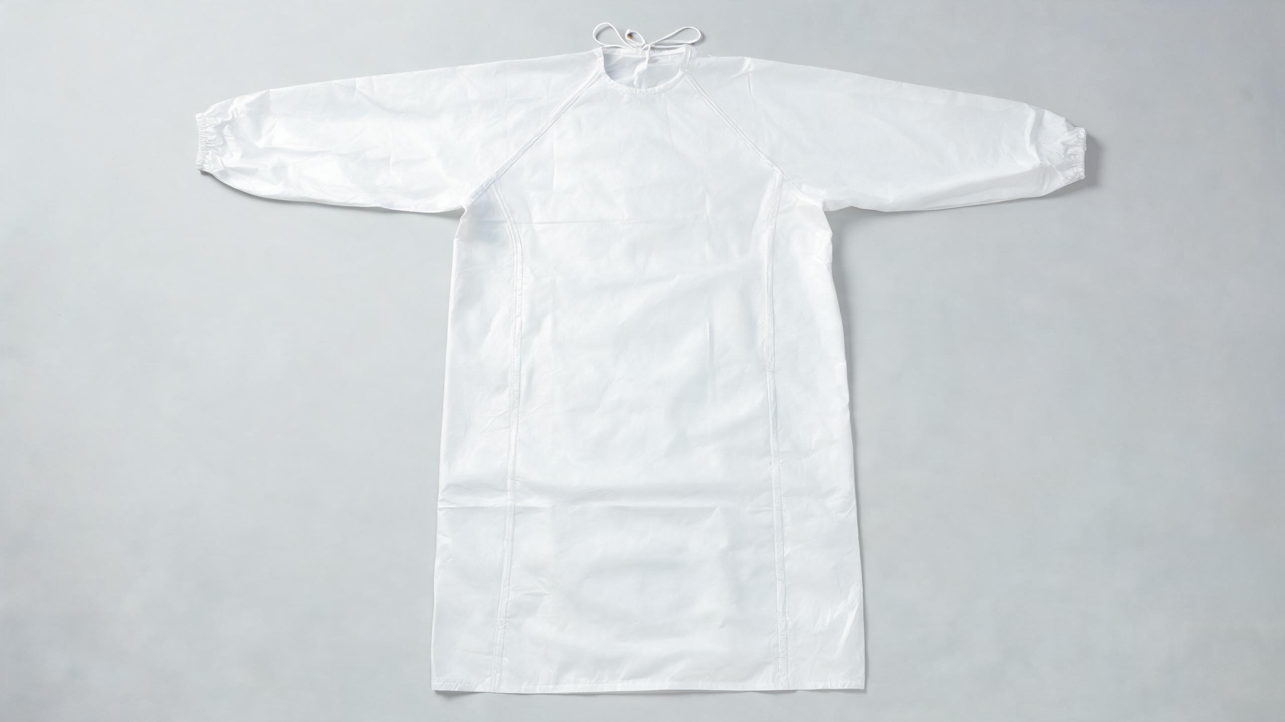 PP+PE Laminated Isolation Gown White Medical Protective Gowns