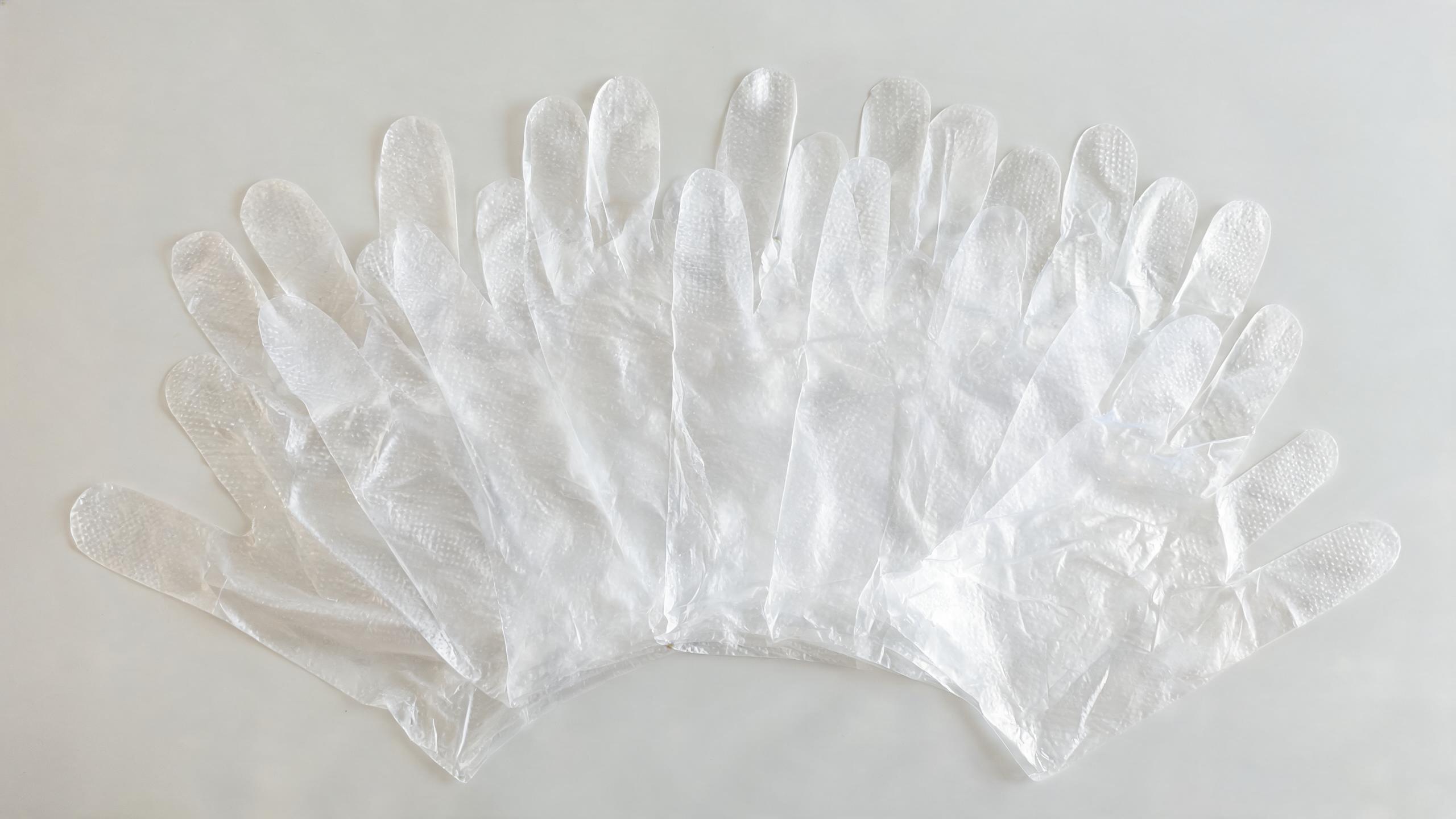 PE Food-Grade Gloves Clear – lightweight polyethylene food-safe gloves, FDA 21 CFR compliant, latex-free