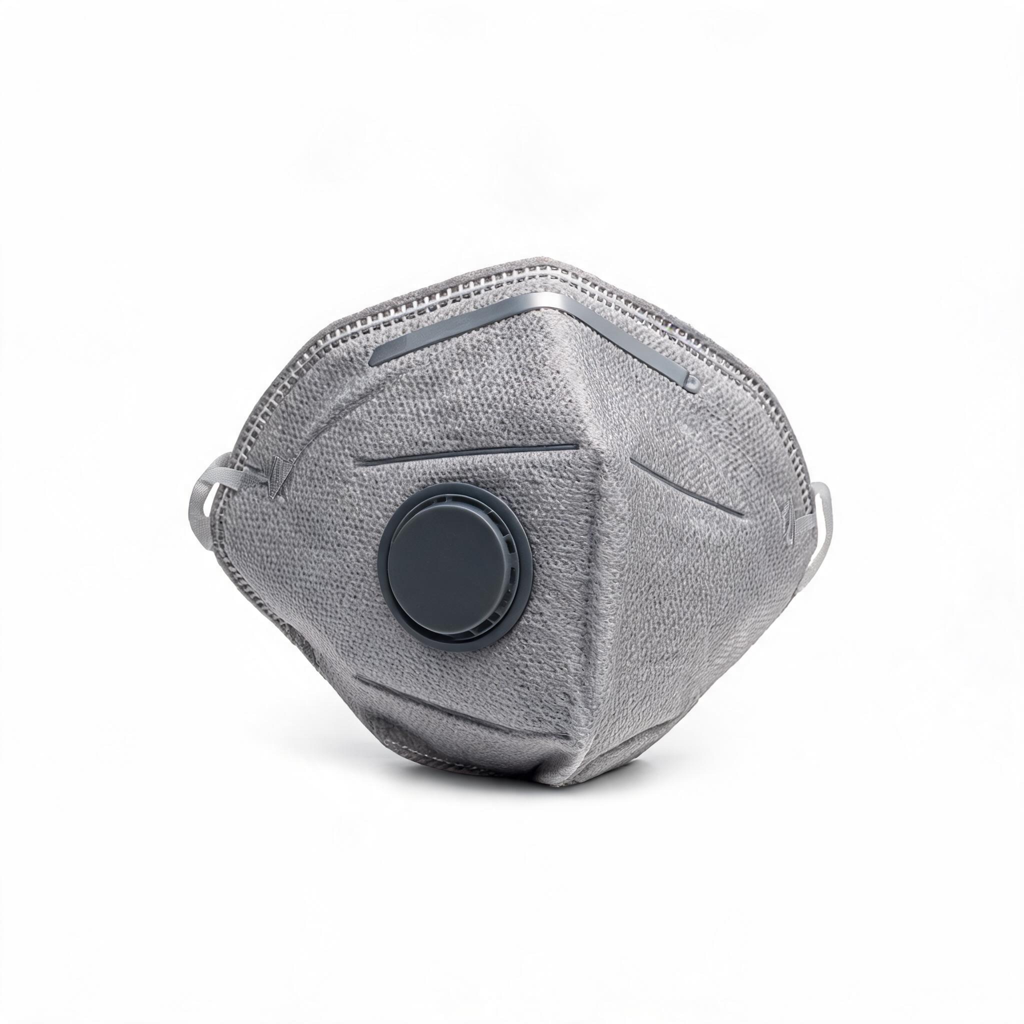 KN95 Fold Respirator with Valve Grey KN95