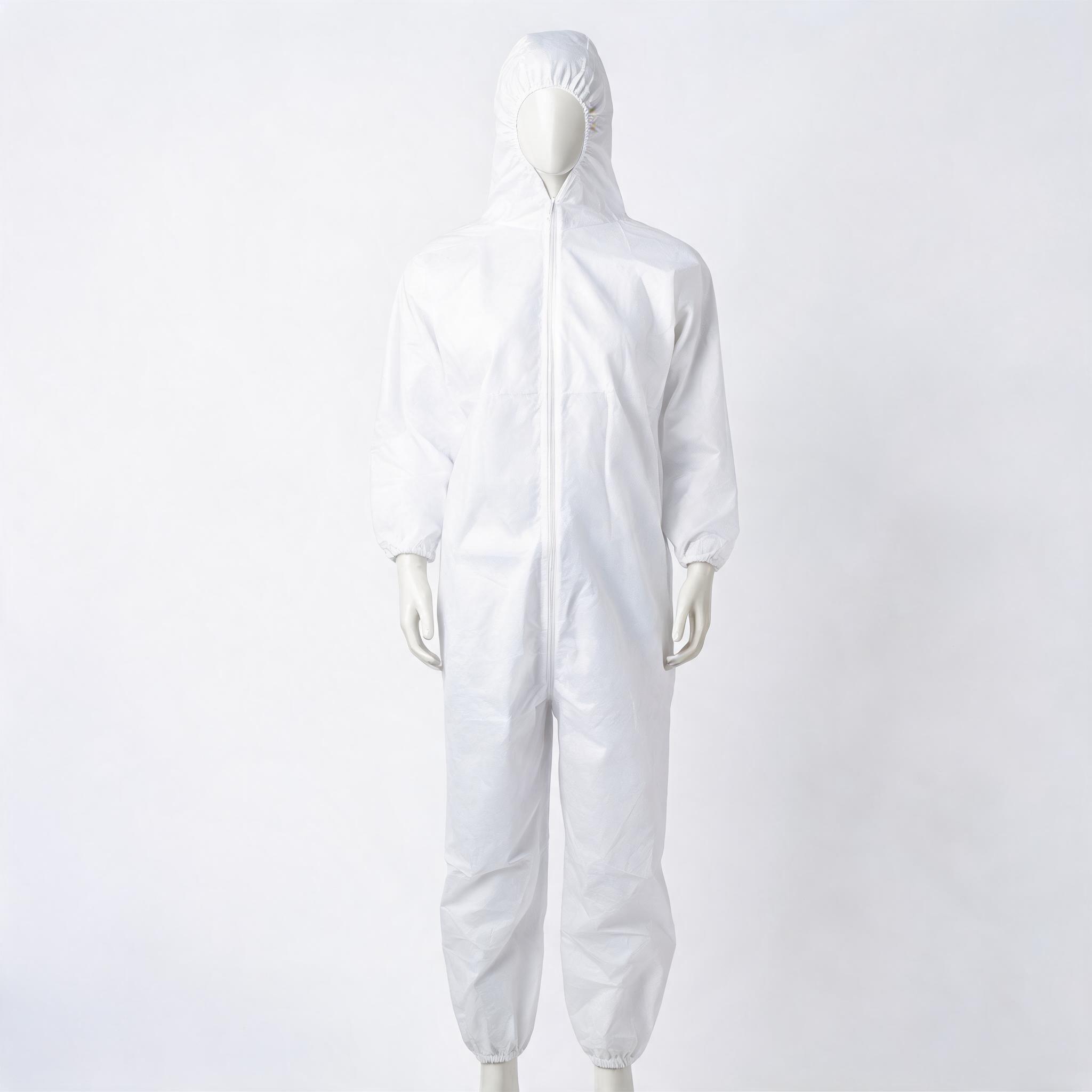 Disposable Coverall with Hood White coverall