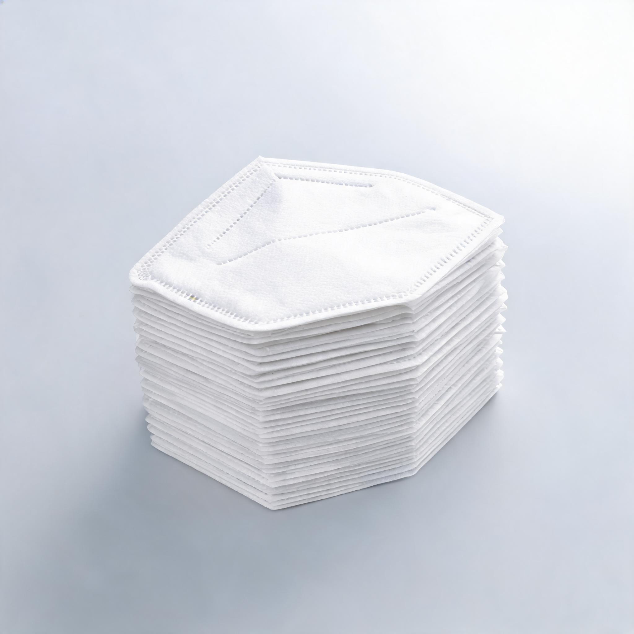 KN95 Flat-Fold Respirator White – 5-layer flat-fold KN95 mask with adjustable nose clip, CE certified