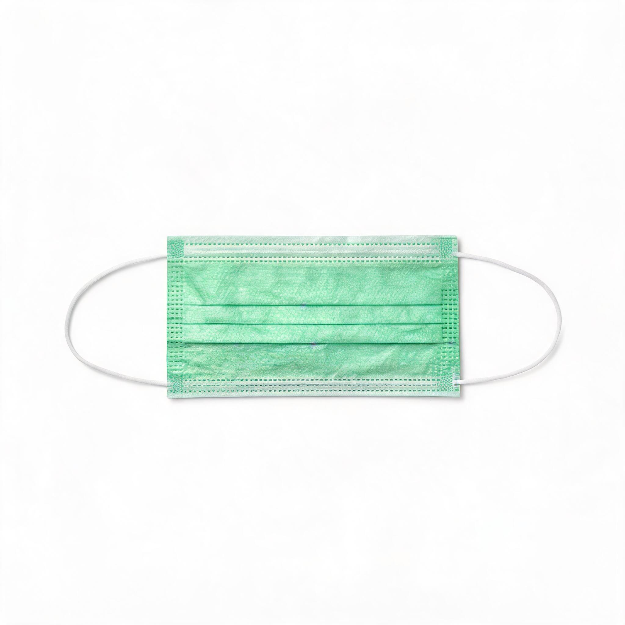 Surgical Mask 3-Ply Green – EN 14683 Type II surgical mask in medical green, ≥95% BFE