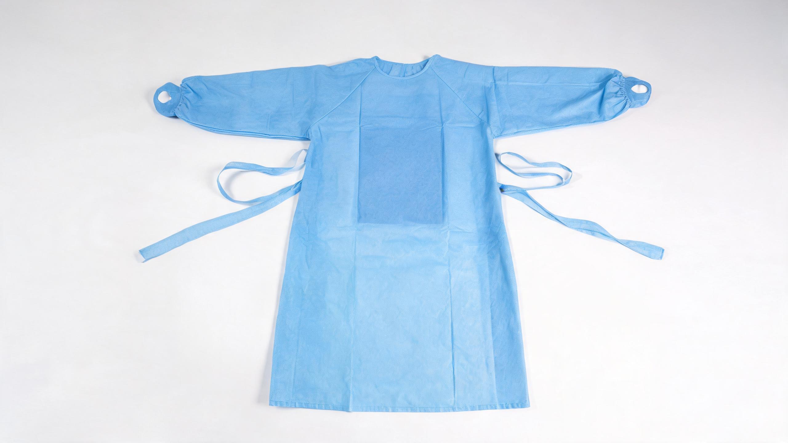 SMS Reinforced Surgical Gown Blue Medical Protective Gowns
