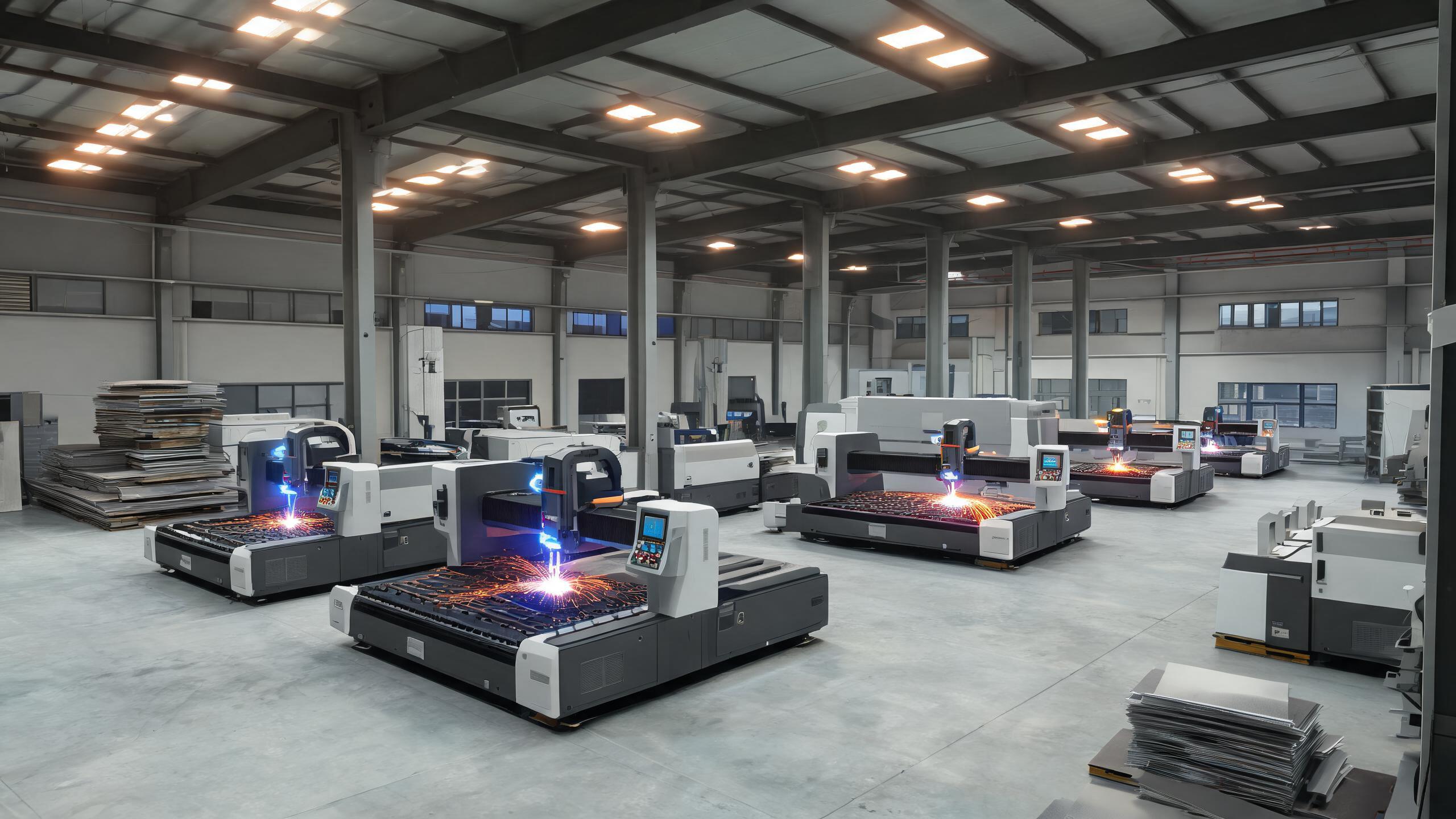 Fiber Laser Cutting Workshop Shandong Xinhong CNC Technology Co., Ltd factory